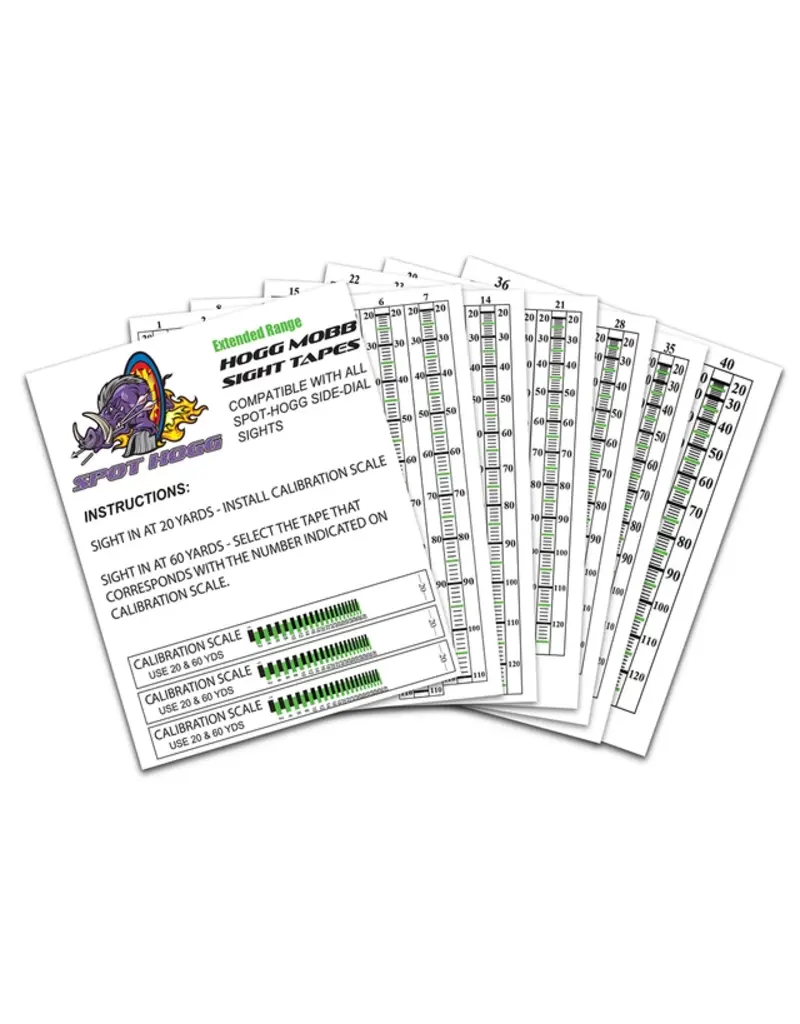 Spot Hogg SPOT HOGG SIGHT TAPE EXTENDED RANGE GREEN