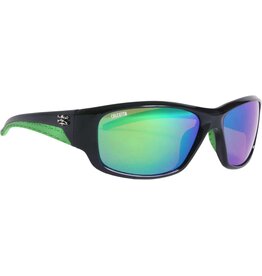 CALCUTTA CALCUTTA JOST SHINY BLACK/ GREEN MIRROR SUNGLASSES