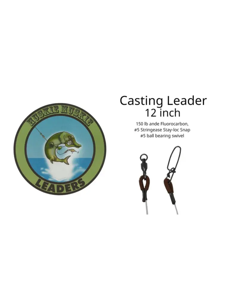 HUSKIE MUSKIE LEADERS HUSKIE MUSKIE FLUOROCARBON CASTING LEADER 150LB