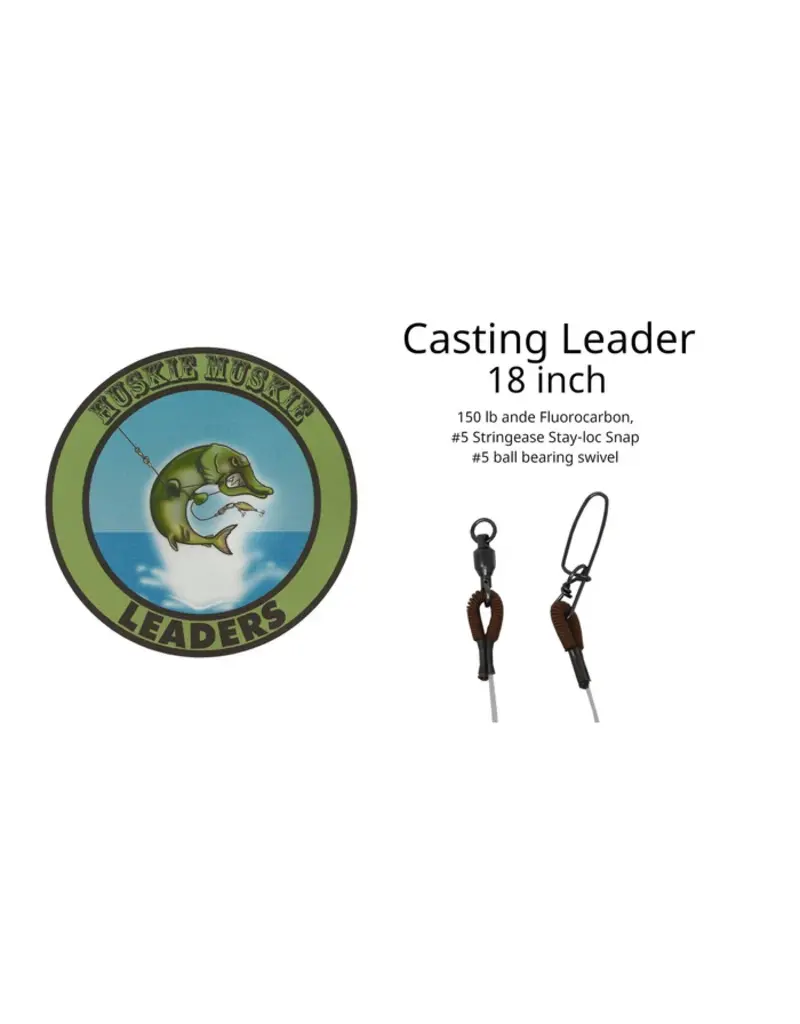 HUSKIE MUSKIE LEADERS HUSKIE MUSKIE FLUOROCARBON CASTING LEADER 150LB