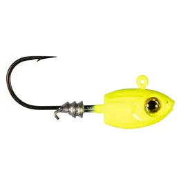 ZMAN ZMAN MICRO SHAD HEDZ 1/8 OZ CHARTREUSE 4PK
