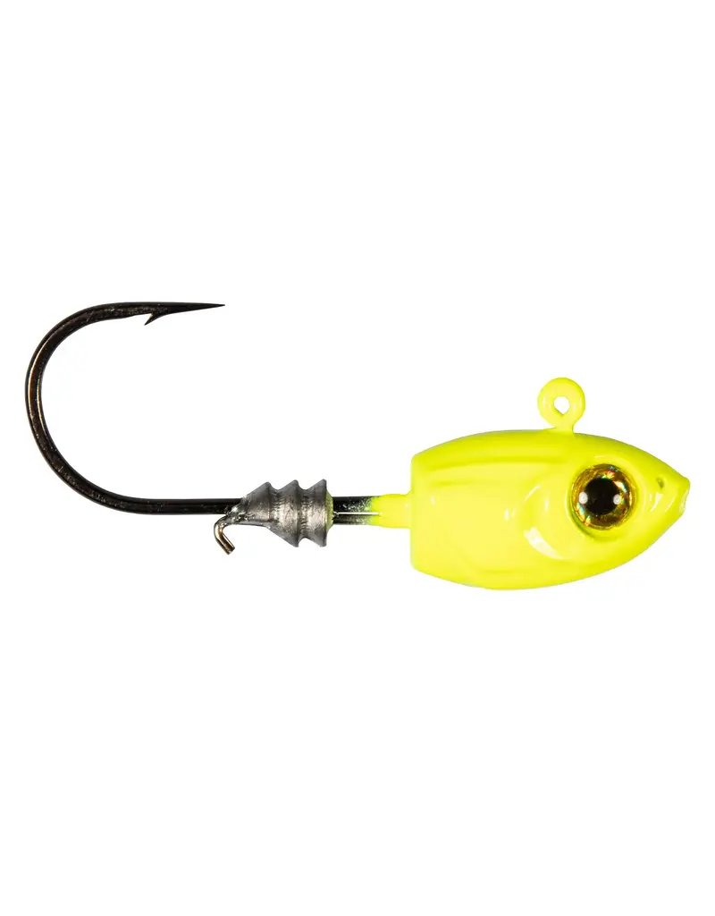 ZMAN ZMAN MICRO SHAD HEDZ 1/8 OZ CHARTREUSE 4PK