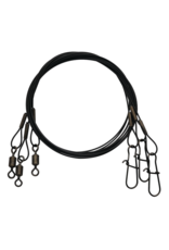 EAGLE CLAW HEAVY DUTY WIRE LEADERS BLACK 12" 45LBS 3PK