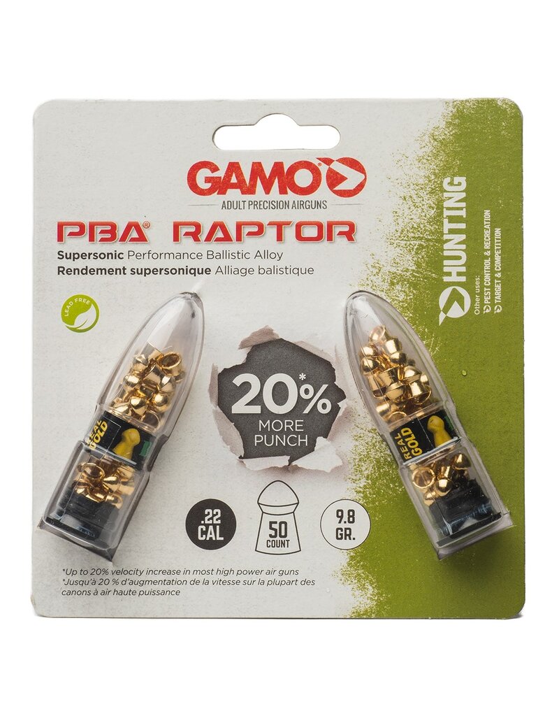 GAMO GAMO PBA RAPTOR PELLETS 50 CT