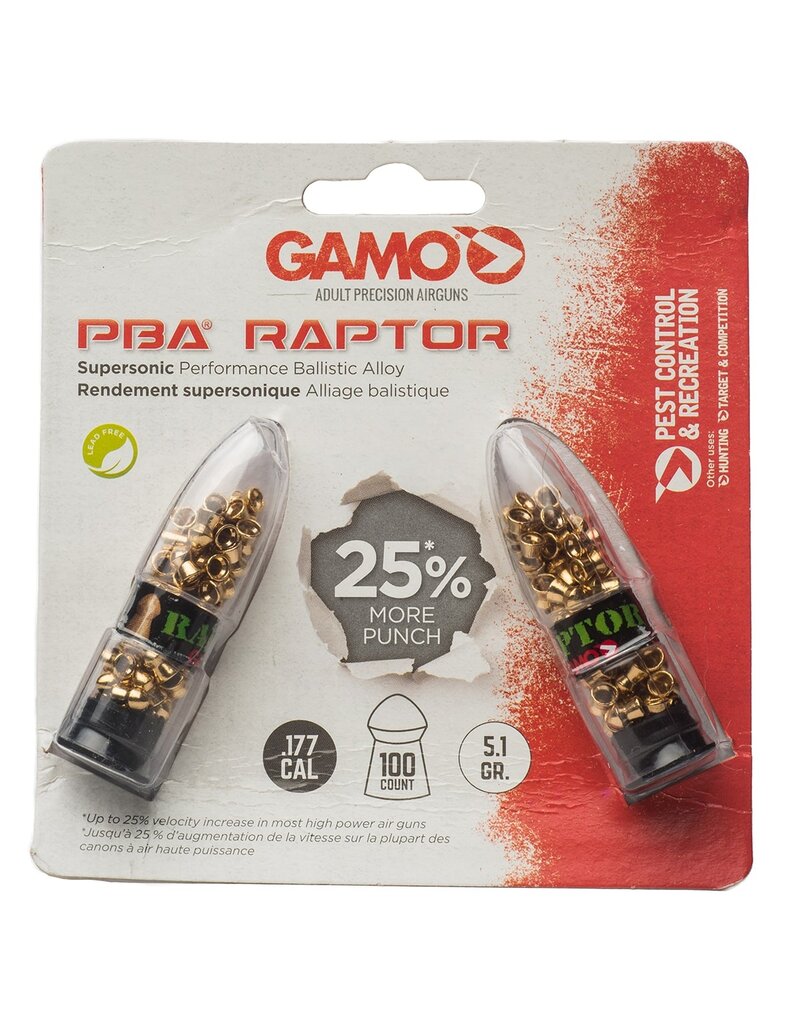 GAMO GAMO PBA RAPTOR PELLETS 50 CT