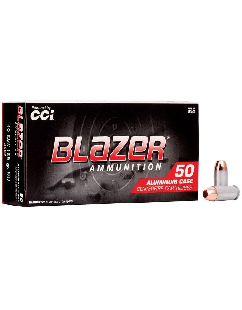 CCI CCI BLAZER 40 S&W 165GR FMJ ALUMINUM CASE