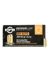 PPU PPU DEFENSE LINE 380 AUTO 94 GR 50 RDS
