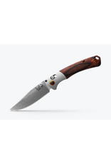 BENCHMADE BENCHMADE MINI CROOKED RIVER GRAY ALUMINUM & WOOD CLIP POINT