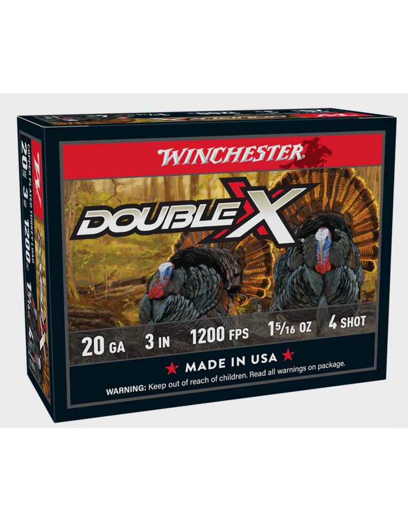 WINCHESTER WINCHESTER DOUBLE X 20 GA 3" #4 SHOT 10RDS