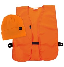 ALLEN ALLEN STOCKING CAP & VEST COMBO HI VIS BLAZE