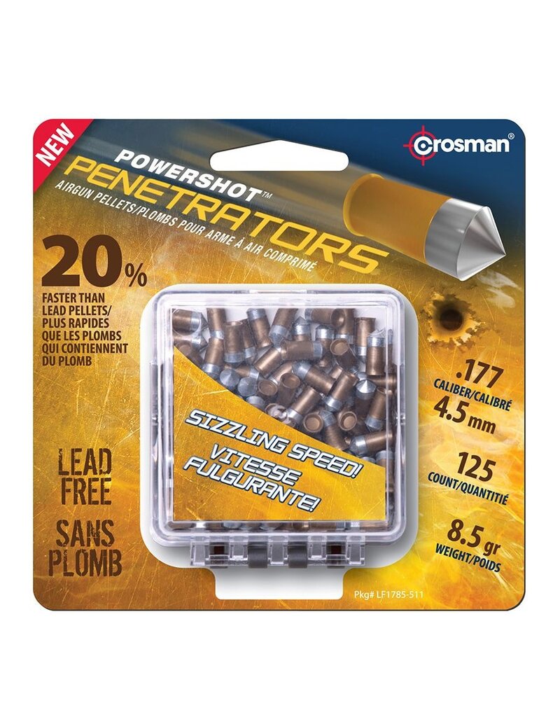 GAMO CROSMAN GOLD FLIGHT .177 CAL LEAD FREE INCREASED PENETRATION 125 CT