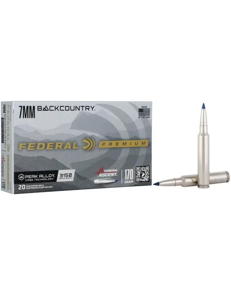 FEDERAL FEDERAL 7MM BACKCOUNTRY 170 GR TERMINAL ASCENT
