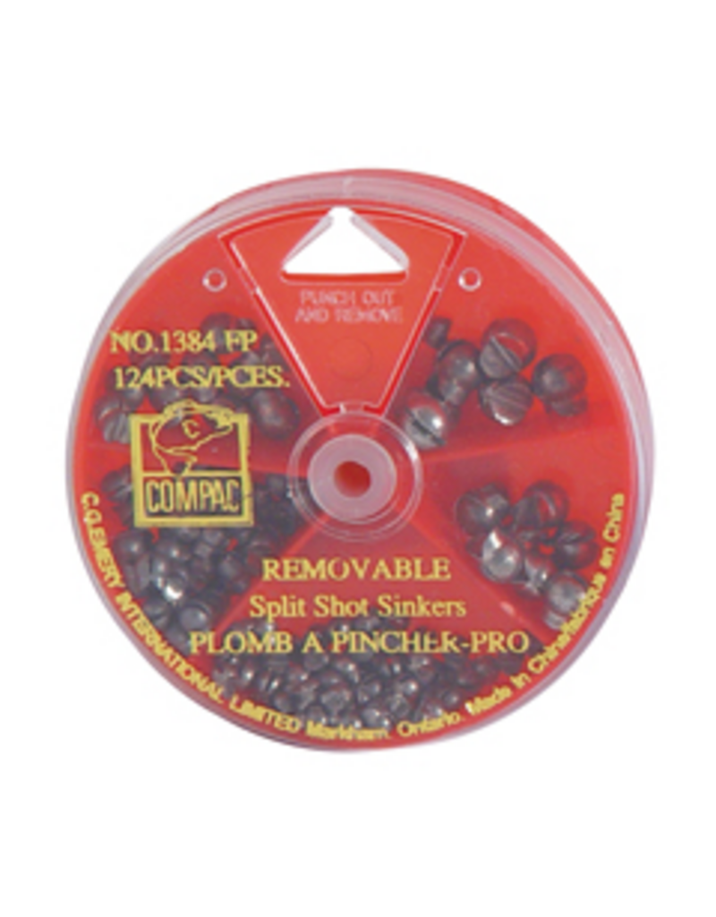 COMPAC COMPAC FRYPAN REMOVABLE SPLIT SHOT SINKERS 124PCS