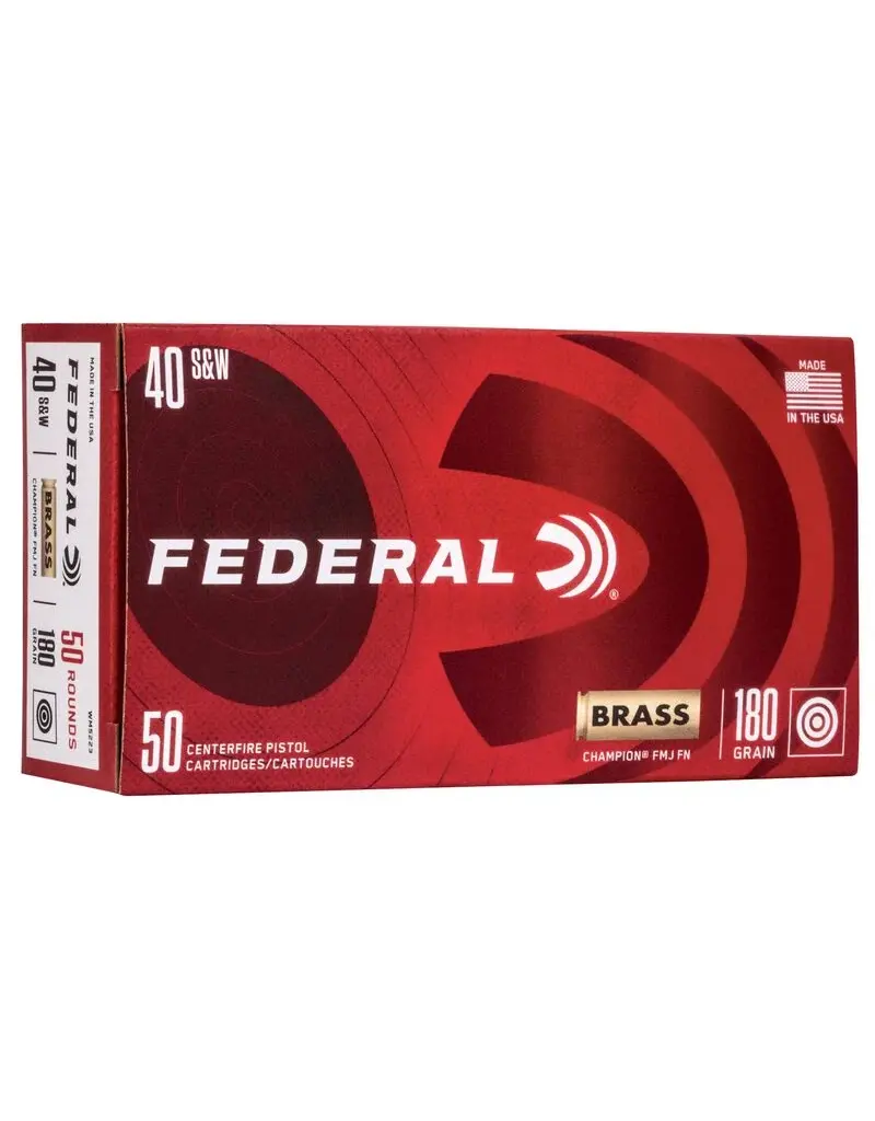 FEDERAL FEDERAL 40 S & W BRASS 180 GR 50 RDS