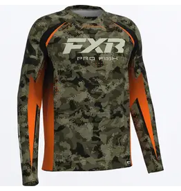 FXR FXR TOURNAMENT AIR UPF LONGSLEEVE MOSS DRIFT CAMO/ ORANGE
