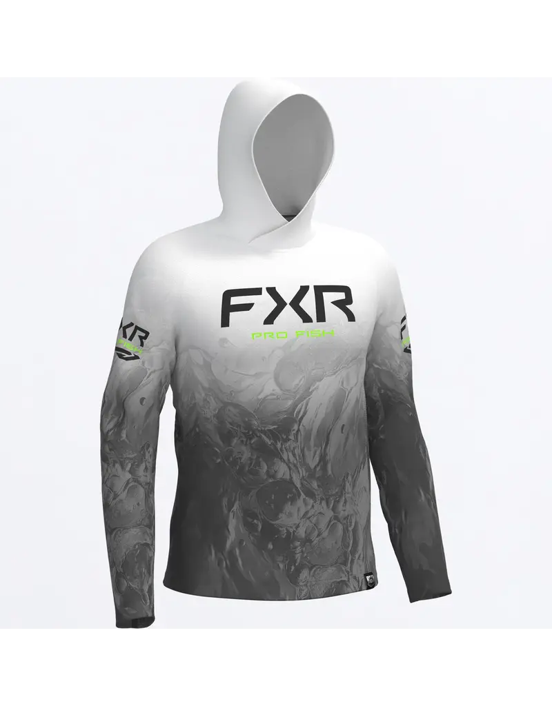 FXR FXR DERBY UNDERTOW AIR UPF PO HOODIE CHAR/ WHITE