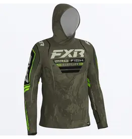 FXR FXR TOURNAMENT AIR UPF PO HOODIE MOSS UNDERTOW/ LIME