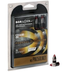 FEDERAL FEDERAL PREM 50 CAL 350GR LEAD B.O.R. LOCK MZ MUZZLELOADING BULLET 15RDS