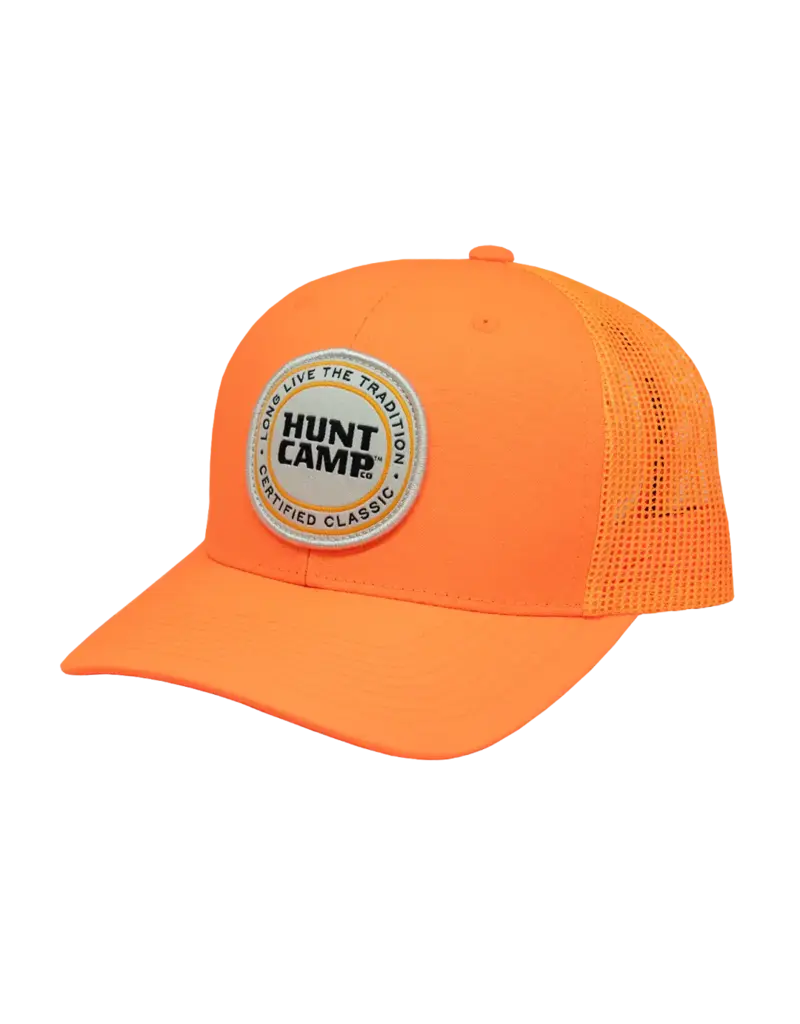 HUNT CAMP CO HUNT CAMP HI-VIZ ORANGE MESHBACK HAT
