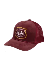 HUNT CAMP CO HUNT CAMP WALLMOUNTER BURGUNDY CORD MESHBACK HAT