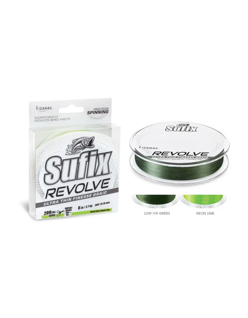 SUFIX SUFIX REVOLVE BRAID NEON LIME 200 YDS