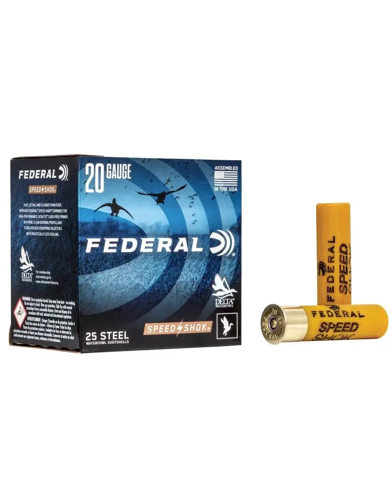 FEDERAL FEDERAL SPEED SHOK 20 GA 3" 7/8 OZ #4 STEEL 20 RDS