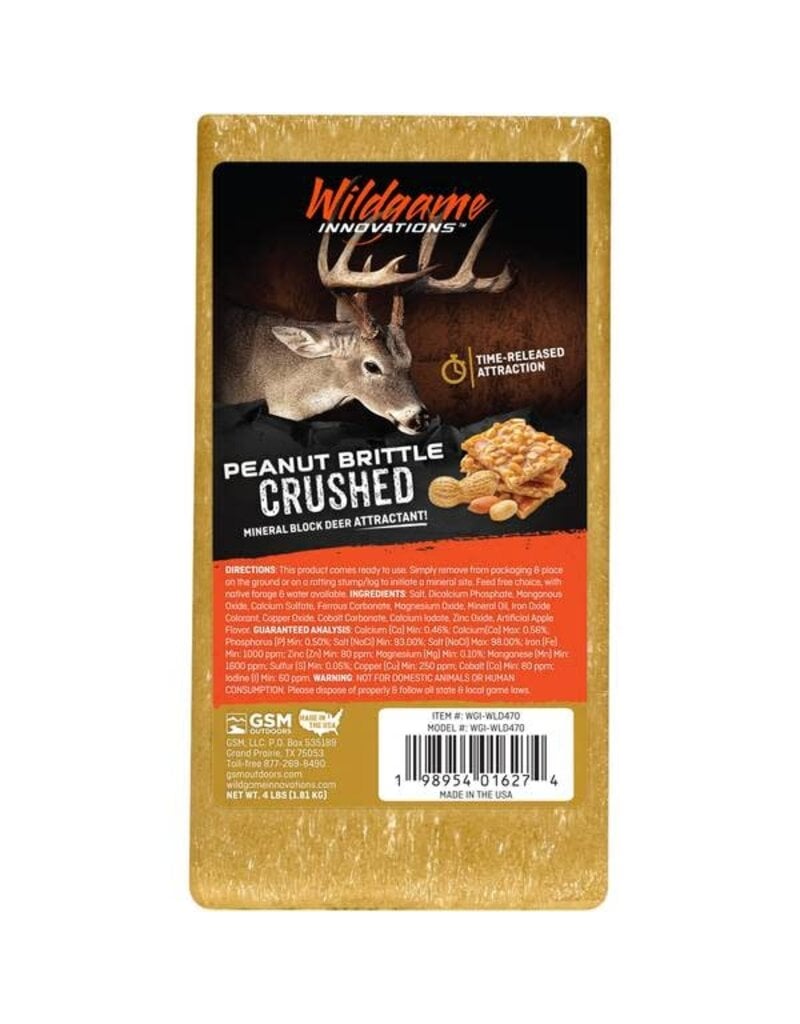 WILDGAME INNOVATIONS WILDGAME INNOVATIONS PEANUT BRITTLE CRUSHED BLOCK 4LB