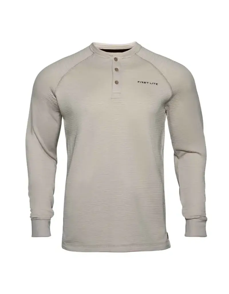 FIRST LITE FIRST LITE THERMAGRID MERINO HENLEY SAND