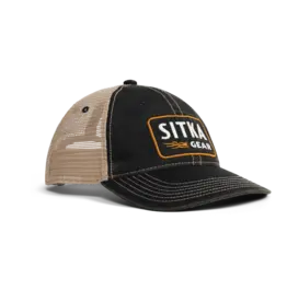 SITKA SITKA HERITAGE PATCH VINTAGE TRUCKER HAT BLACK OSFA