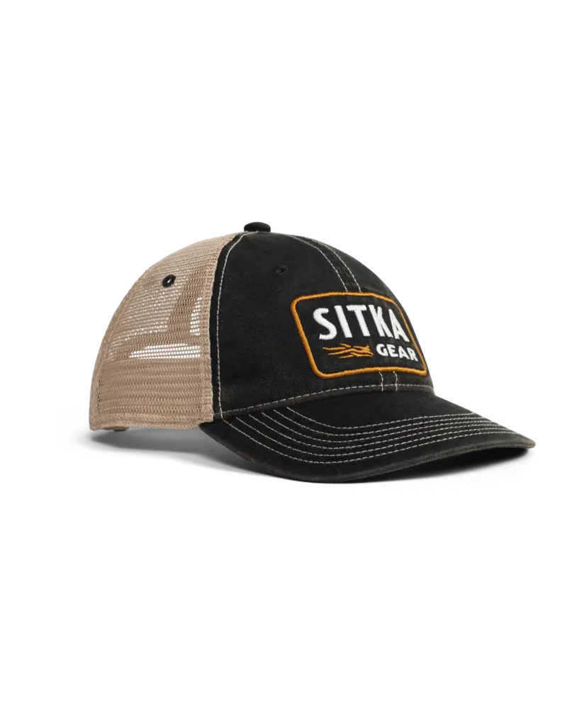SITKA SITKA HERITAGE PATCH VINTAGE TRUCKER HAT BLACK OSFA