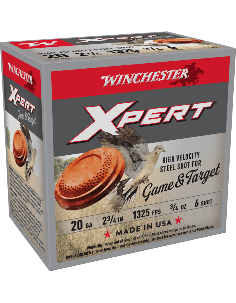 WINCHESTER WINCHESTER XPERT 20GA 2 3/4" 3/4OZ #6 STEEL 25 SHELLS