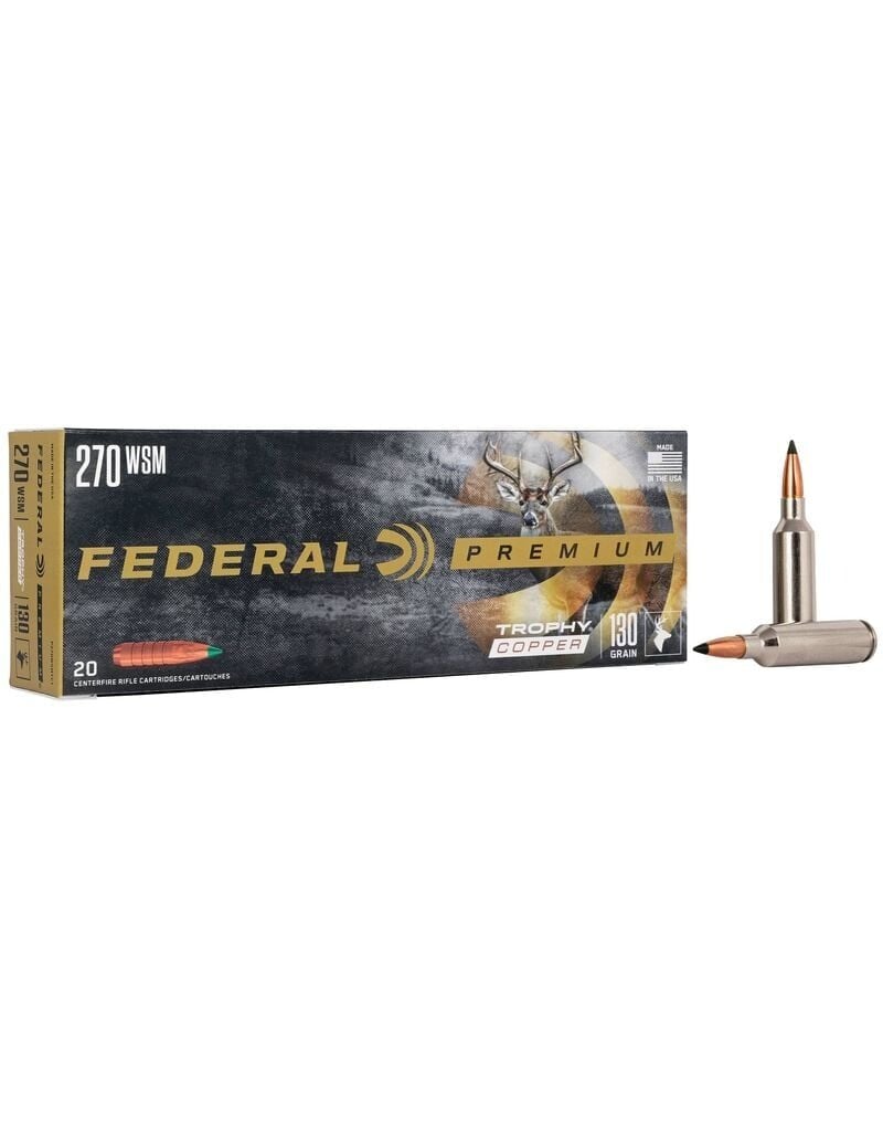 FEDERAL FEDERAL TROPHY COPPER 270 WSM 130 GR 20 RDS