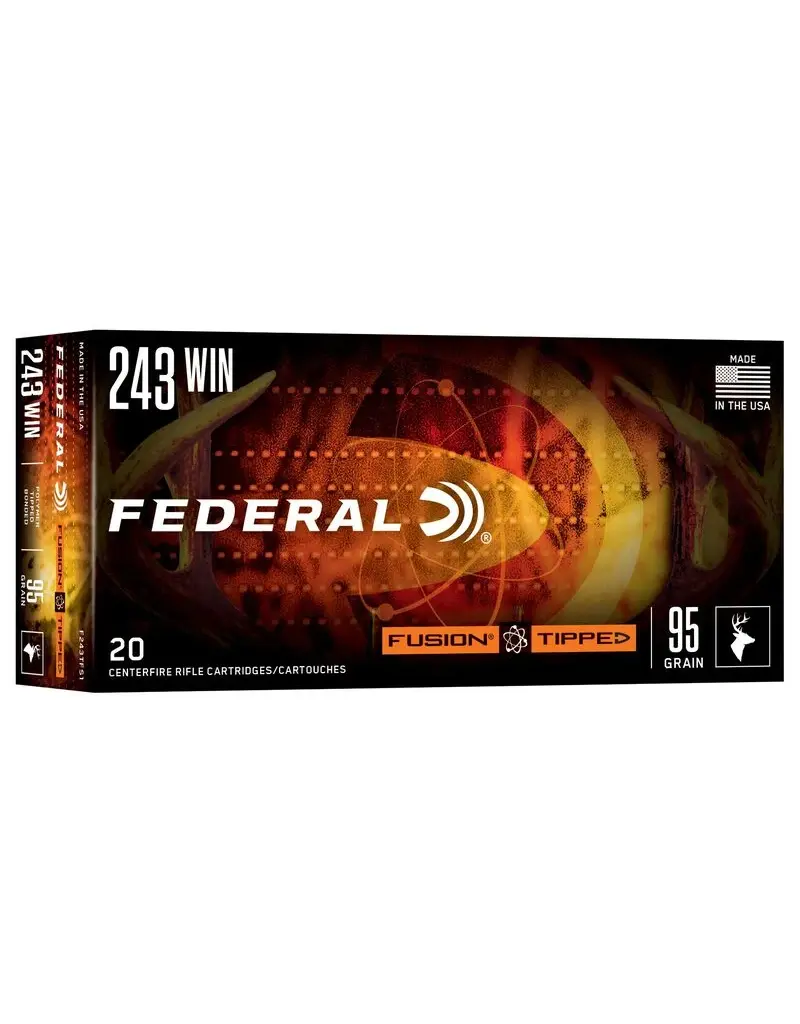FEDERAL FEDERAL FUSION TIPPED 243 WIN 95 GR 20 RDS