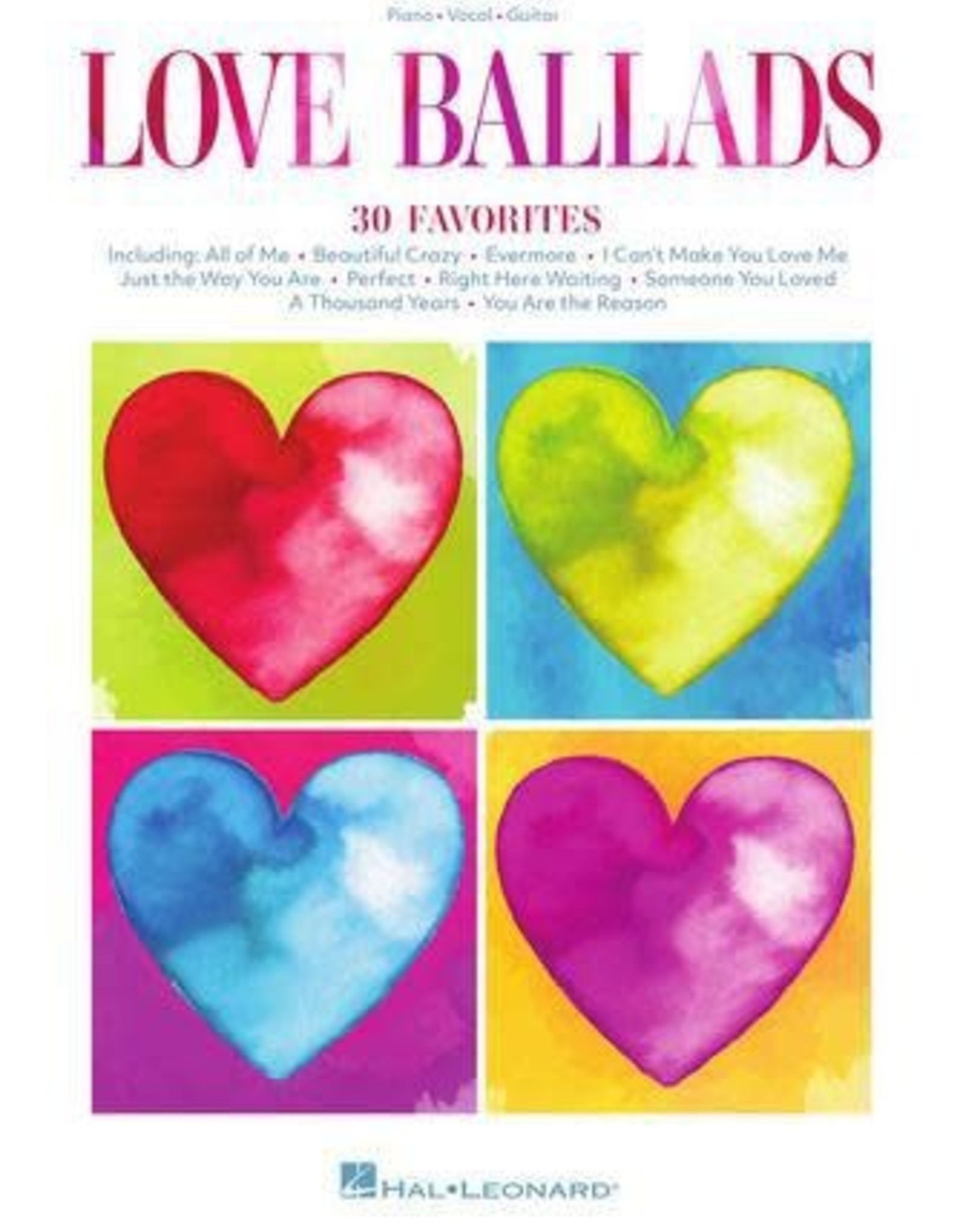 Hal Leonard Love Ballads - 30 Heart-Warming Favorites PVG