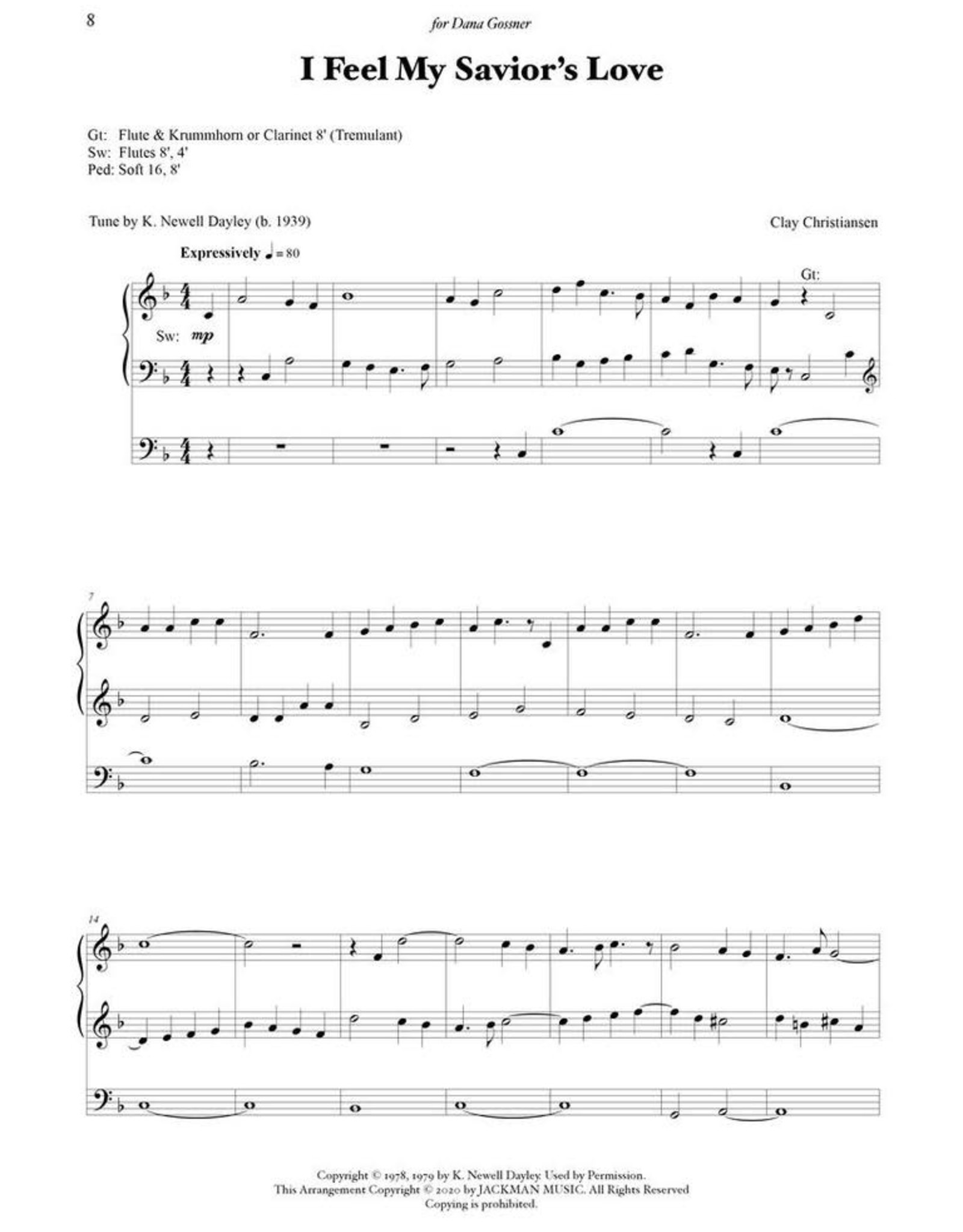 Jackman Music Invitation to Worship - Nine Organ Preludes arr. Clay Christiansen