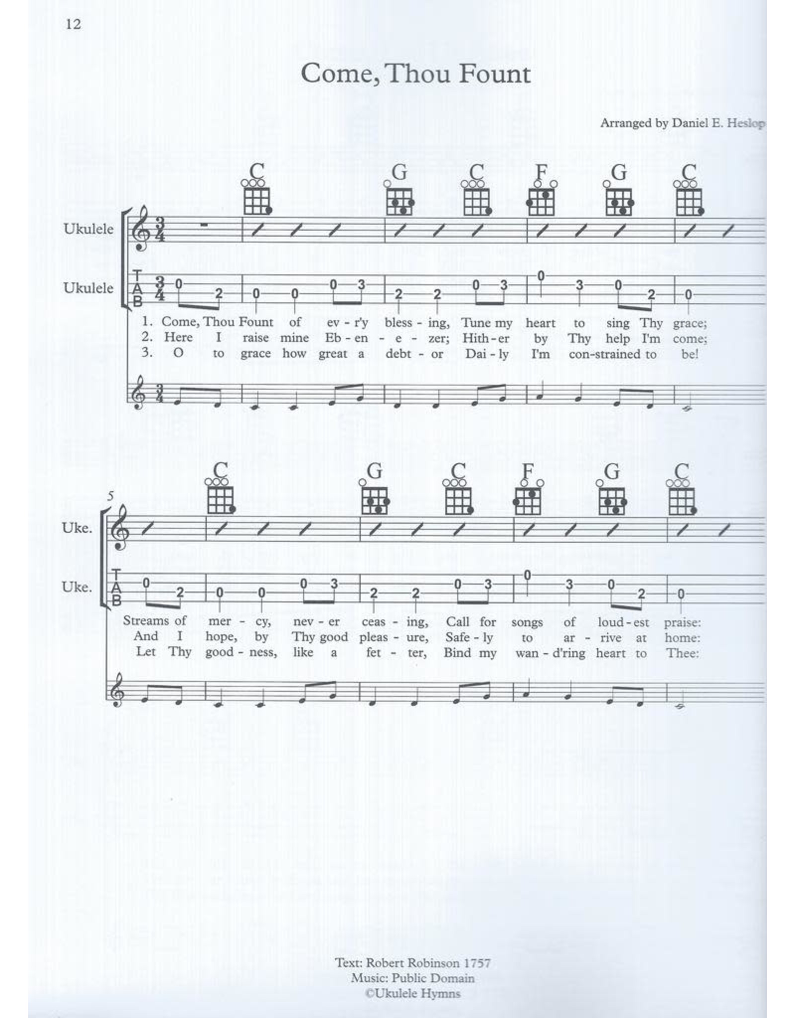 Danny Heslop Music Ukulele Hymns Vol. 1 arr. Danny Heslop