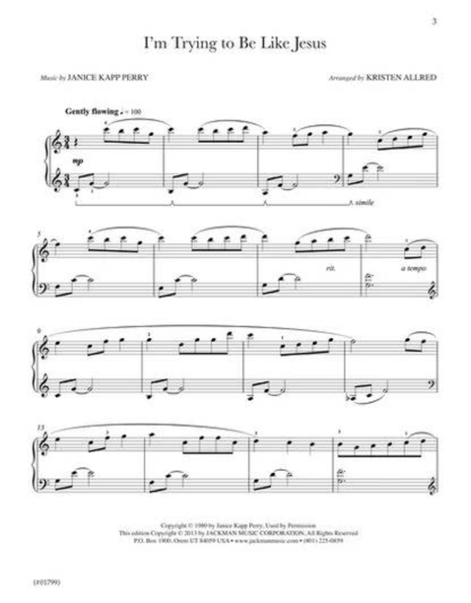 Jackman Music Treasures Vol. 1 - Intermediate LDS Piano Primary Songs arr. Kristen Allred