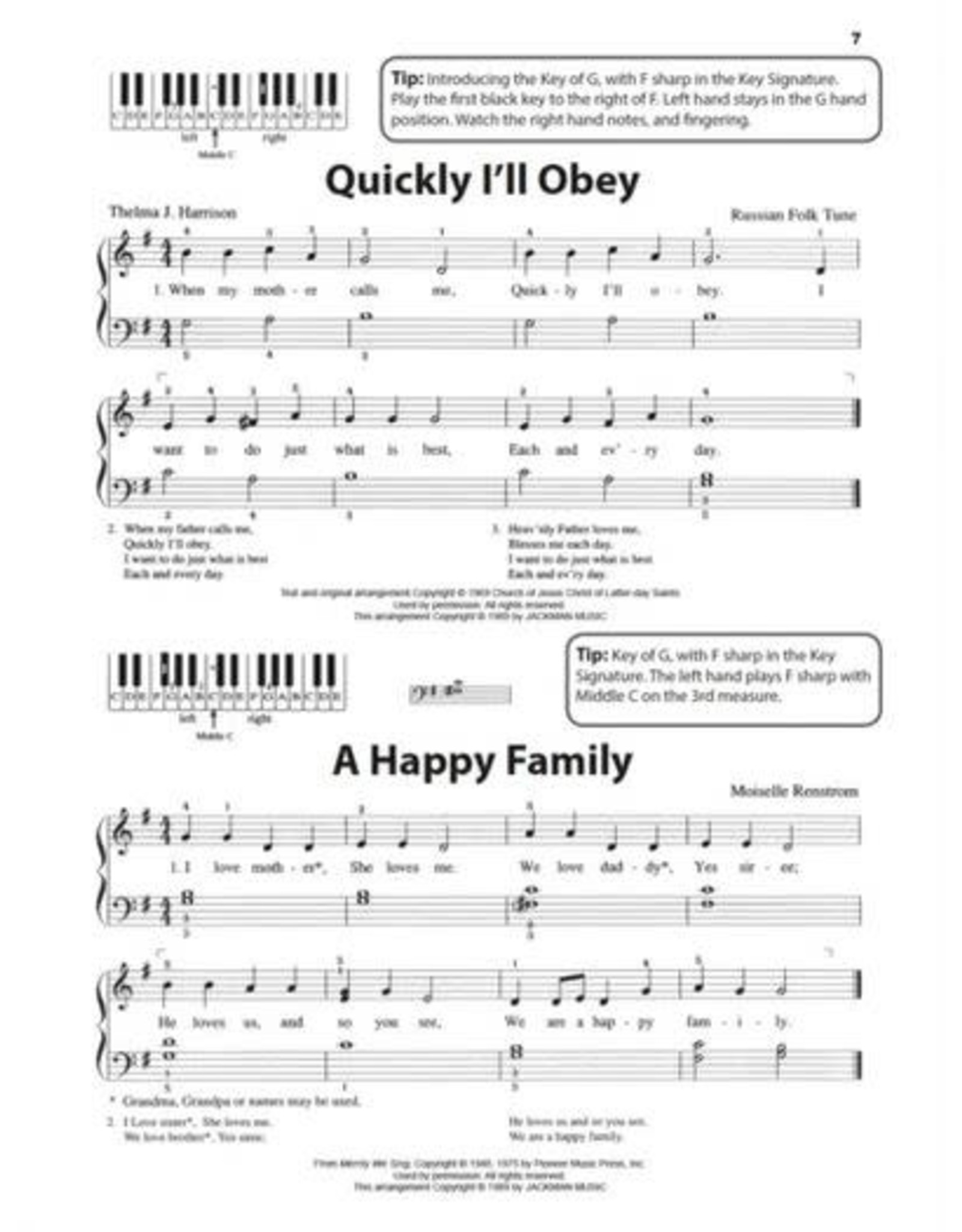Jackman Music Easy Primary Songs for Piano arr. Paralee Miles Eckman