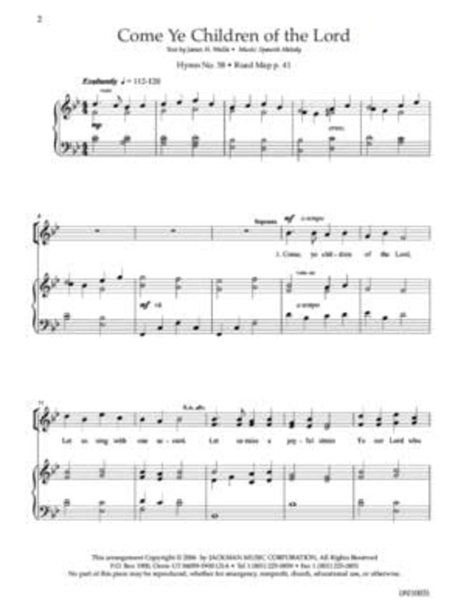 Jackman Music Hymnplicity Ward Choir, Book 7