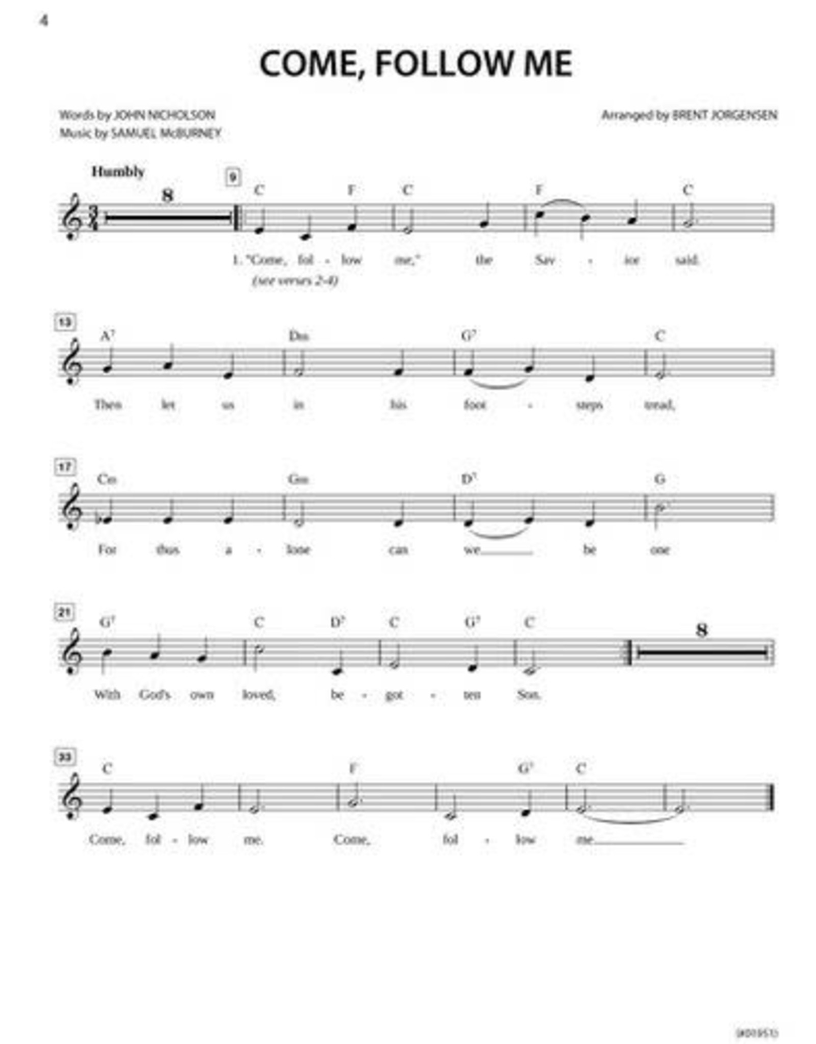 Jackman Music Hymn-Alongs Vol. 1 - arr. Brent Jorgensen - Lead Sheets