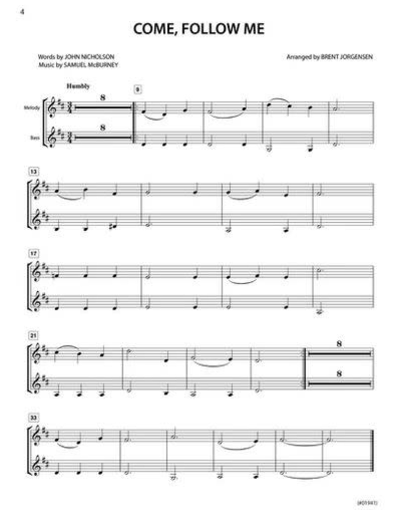 Jackman Music Hymn-Alongs Vol. 1 - arr. Brent Jorgensen - Bass Clarinet