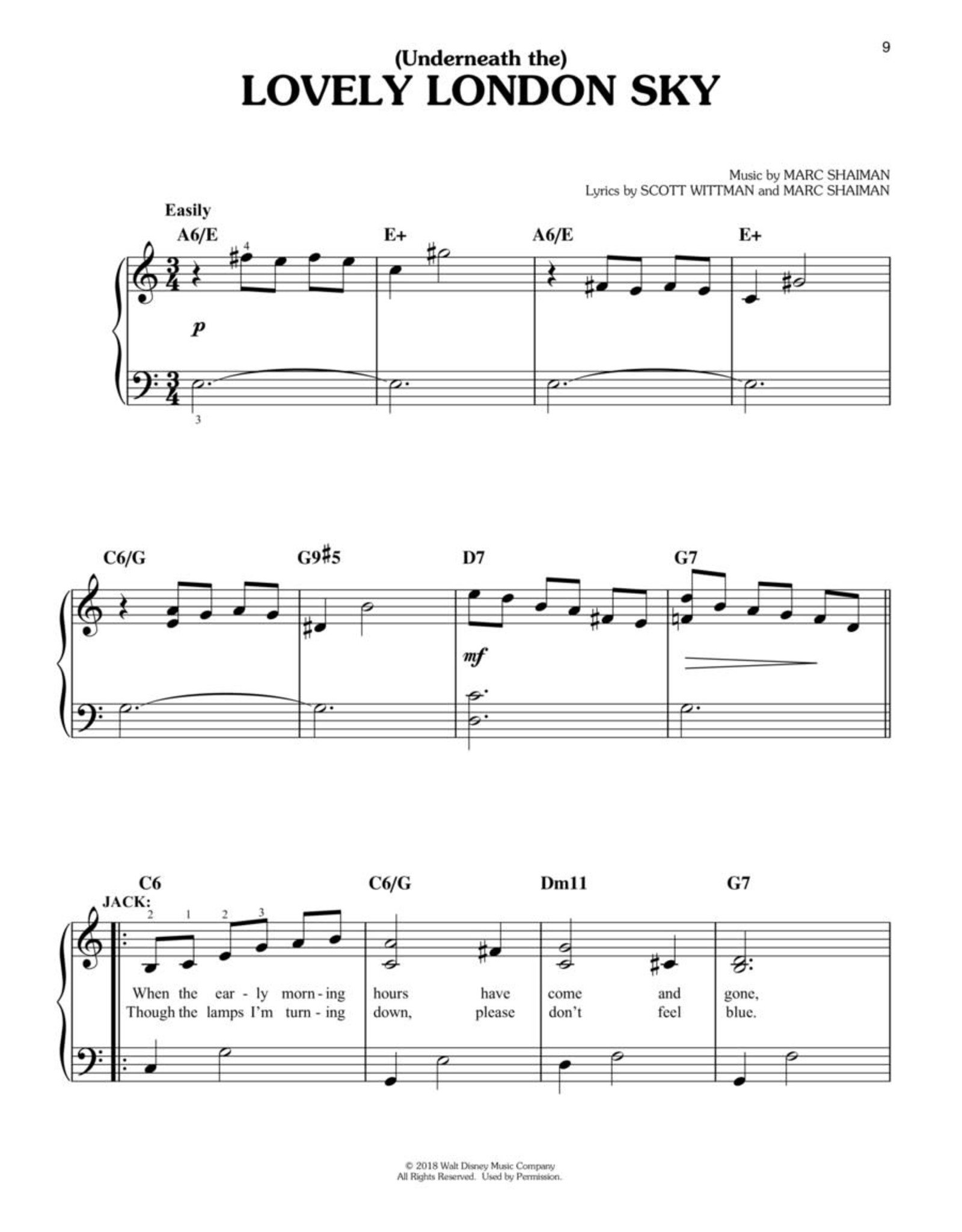 Hal Leonard Mary Poppins Returns - Easy Piano