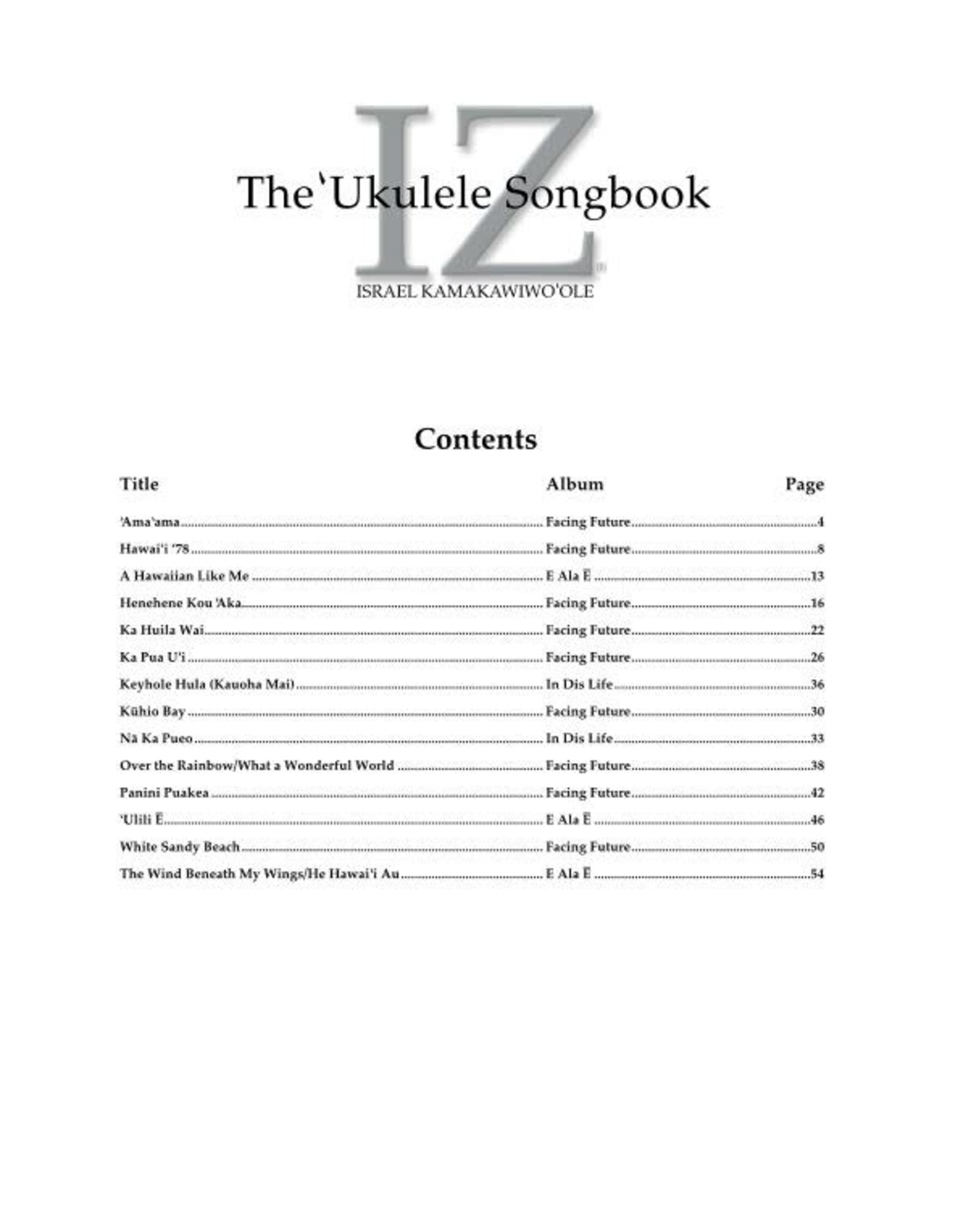Alfred IZ - The Ukulele Songbook