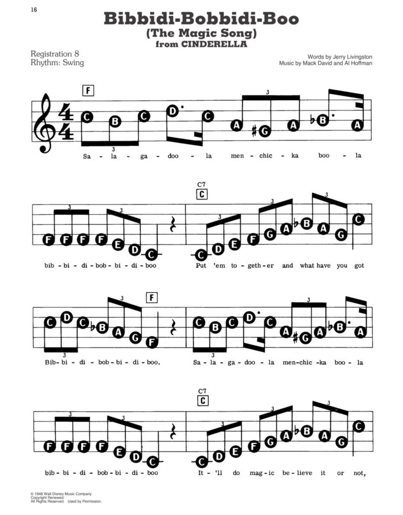 Hal Leonard Disney Fun Songs - E-Z Play Today (5 Finger)
