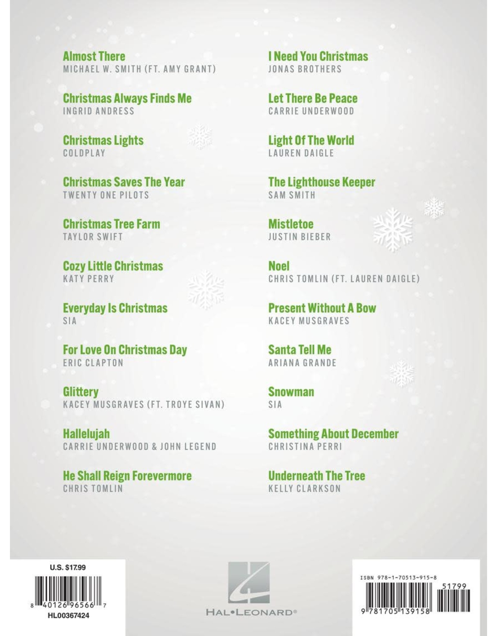 Hal Leonard Best Modern Christmas Songs