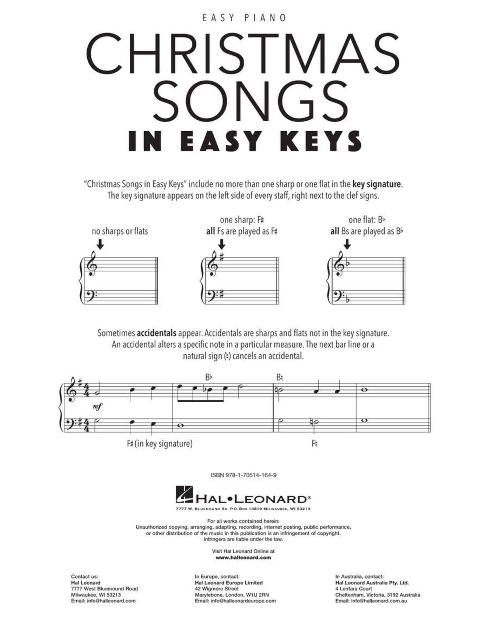 Hal Leonard Christmas Songs in Easy Keys