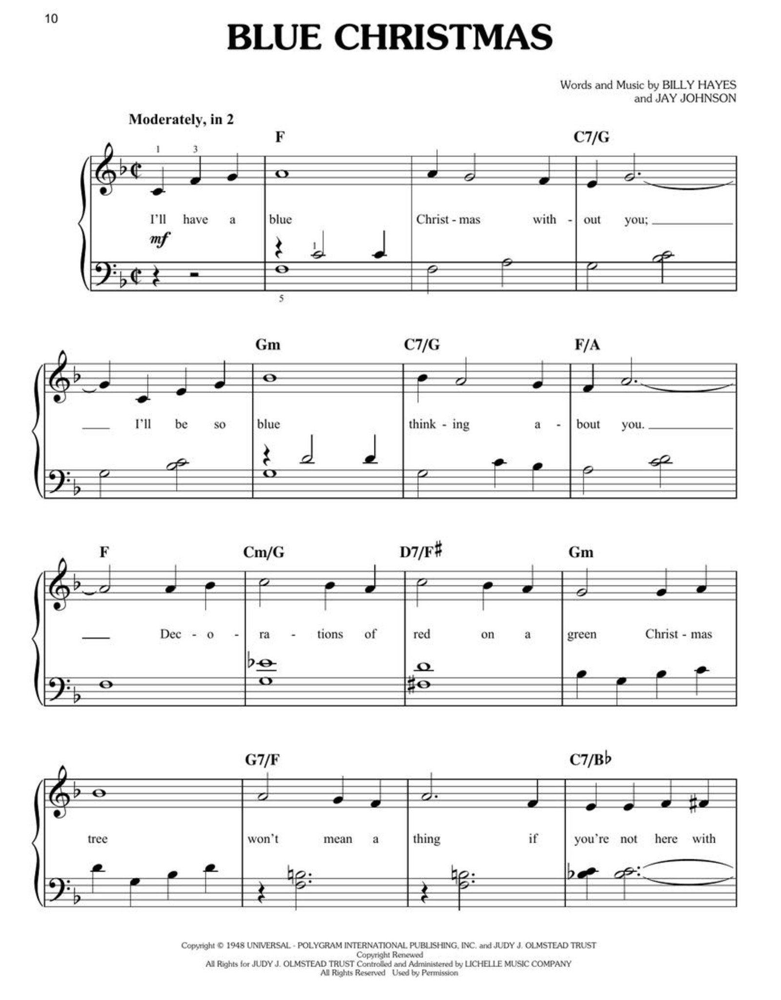 Hal Leonard Christmas Songs in Easy Keys - Easy Piano