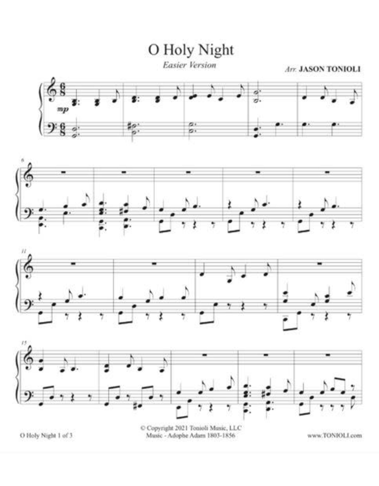 Jason Tonioli Easier Christmas Piano Solos arr. Jason Tonioli