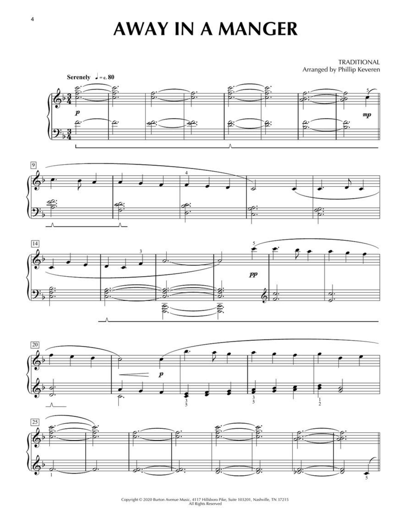 Hal Leonard Piano Calm Christmas arr. Phillip Keveren
