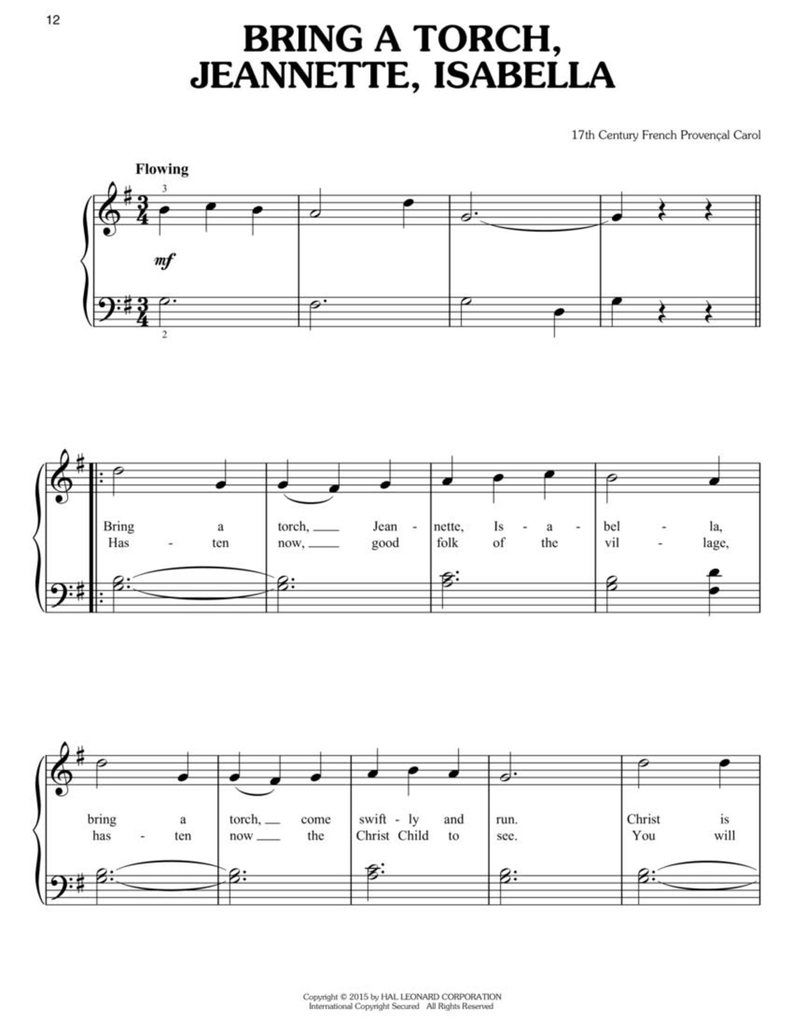 Hal Leonard Simple Christmas Carols - Easy Piano
